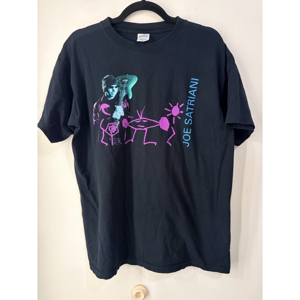 Joe Satriani Is There Love In Space Tour 2004 Band T Shirt Anvil USA L Black